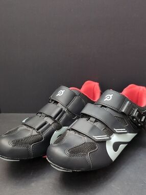 Pelaton-G- 20,PL-SH-O2 Men's Black Cycling Shoes,Size 41.